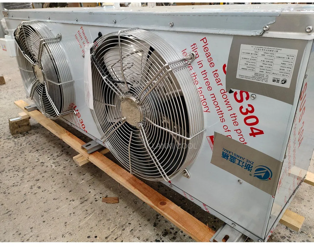 Refrigeration Unit Customizable Refrigerating Capacity 16kw Stainless Steel Evaporator Air Cooler Cooling Area 80 Square Meters
