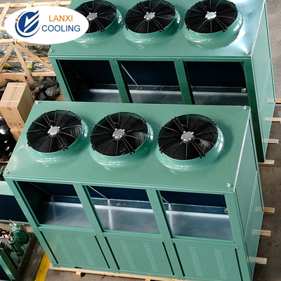 Meat cold room refrigeration unit Box V/W Type Air Cooled Condenser with fans refrigeration air cooled condenser