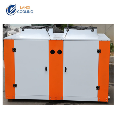 Wholesale U-Shaped Box Type Integrated Roof Air Outlet Air Cooled Condenser Fan Condensing Unit New Condition Core Motor