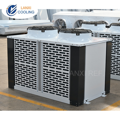 8HP U Type Low Noise Air-cooled Condenser Unit A Little Space Occupation Top Discharge Compressor Condensing Unit