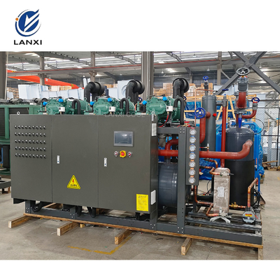 Lanxi Large Capacity Evaporative Cooled Screw Compressor Condensing Unit for Cold Storage Room Chiller Freezer