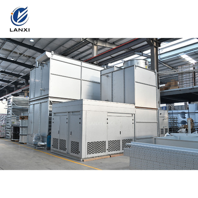 Lanxi Large Capacity Evaporative Cooled Screw Compressor Condensing Unit for Cold Storage Room Chiller Freezer