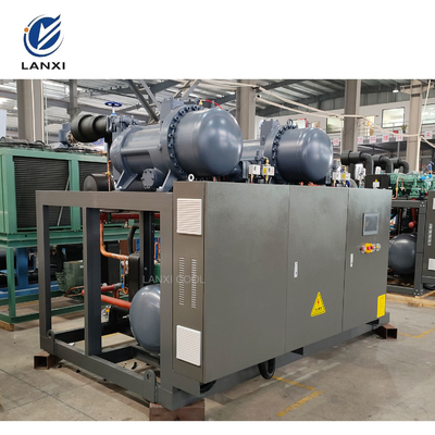 Lanxi 100HP Evaporative Cooled Screw Refrigeration Compressor Condensing Unit For Freezer Cold Room