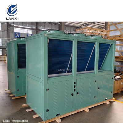 V Box Type Air Cooled Condenser for Cooling Unit Parts with V Type Heat Exchange Coil Refrigeration Unit