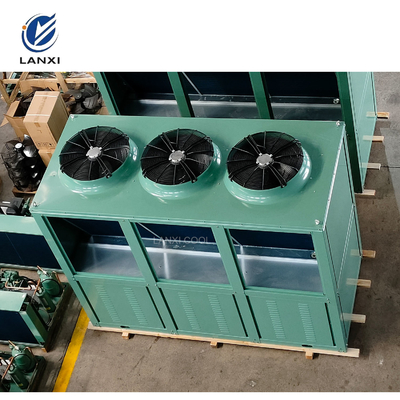 V Box Type Air Cooled Condenser for Cooling Unit Parts with V Type Heat Exchange Coil Refrigeration Unit