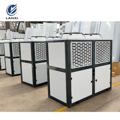 V Box Type Air Cooled Condenser for Cooling Unit Parts with V Type Heat Exchange Coil Refrigeration Unit