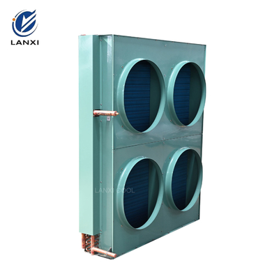 Industrial Refrigeration Equipment Spare Parts Aluminum Air Cooled Condenser for Cold Room Refrigeration Unit with Fans