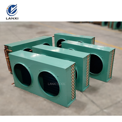 Industrial Refrigeration Equipment Spare Parts Chinese Manufacturers Four Fan Flat Air Cooled Condenser Refrigeration Compressor Condenser