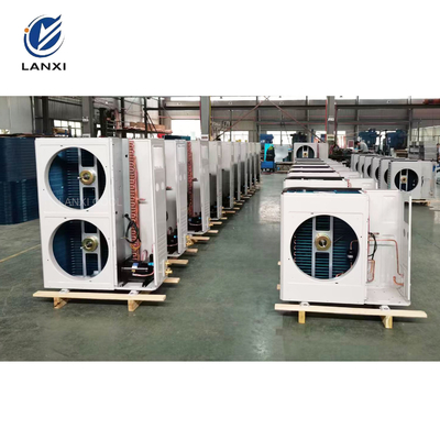 Box Type L Shaped Air Cooled Scroll Refrigeration Compressor Condensing Unit for Cold Storage Room Walk-in Freezer