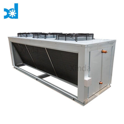 V Type Air Cooled Condenser for Cold Room Horizontal Outlet Condenser 10HP/15HP/20HP Blue Grey Black White Color