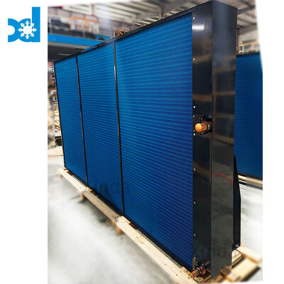 V Type Air Cooled Condenser for Cold Room Horizontal Outlet Condenser 10HP/15HP/20HP Blue Grey Black White Color