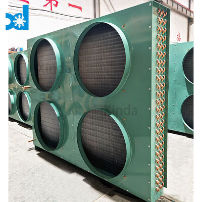 V Type Air Cooled Condenser for Cold Room Horizontal Outlet Condenser 10HP/15HP/20HP Blue Grey Black White Color