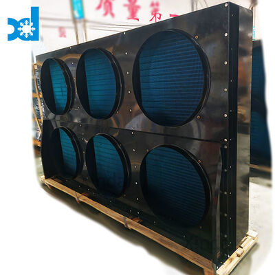V Type Air Cooled Condenser for Cold Room Horizontal Outlet Condenser 10HP/15HP/20HP Blue Grey Black White Color