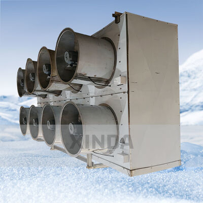 Floor Standing Type Air Cooled Freezer Cold room Evaporator Low Temperature Commercial Air Evaporator for Blast Freezer use Stainless Steel Casing with Fan Duct