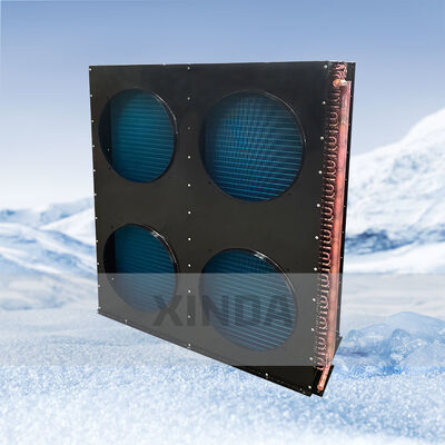 Xindacool Factory Direct Air Cooled Condenser Heat Exchanger With Four Fan Motors black Color For Sale