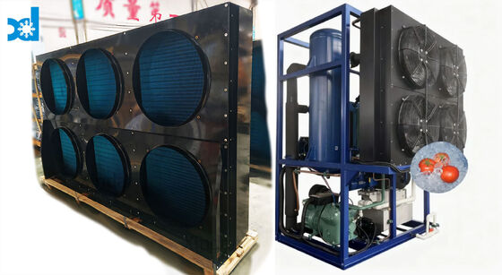 Xindacool Factory Direct Air Cooled Condenser Heat Exchanger With Four Fan Motors black Color For Sale