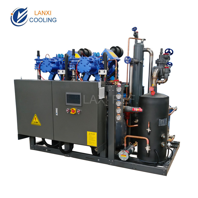 Refcomp Double Parallel Screw Compressors Condensing units Refrigeration System for Low Temperature Room