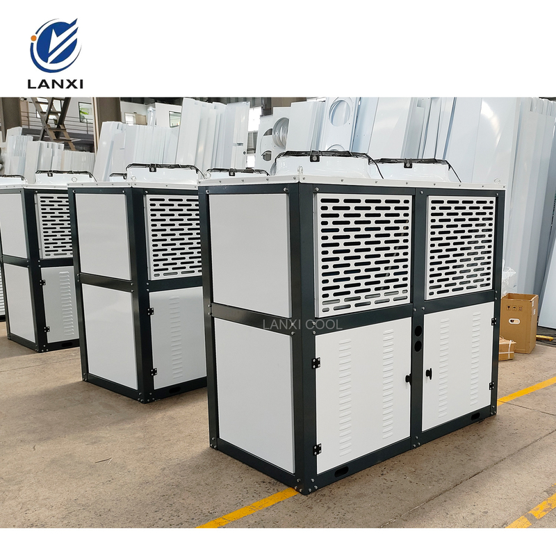 Air Cooled Condenser in Box for Cooling Unit Parts with V Type Heat Exchange Coil