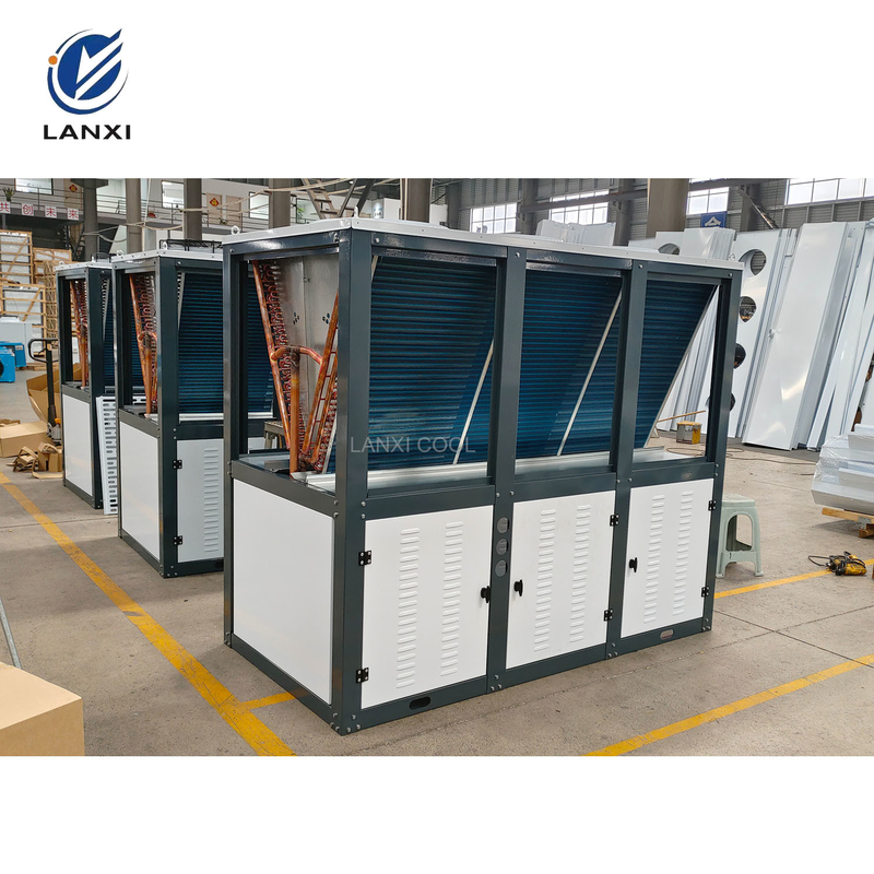 Up Flow Box Type Air Cooled Condenser for Cold Storage Equipment Condensing Unit Refrigeration System Unit