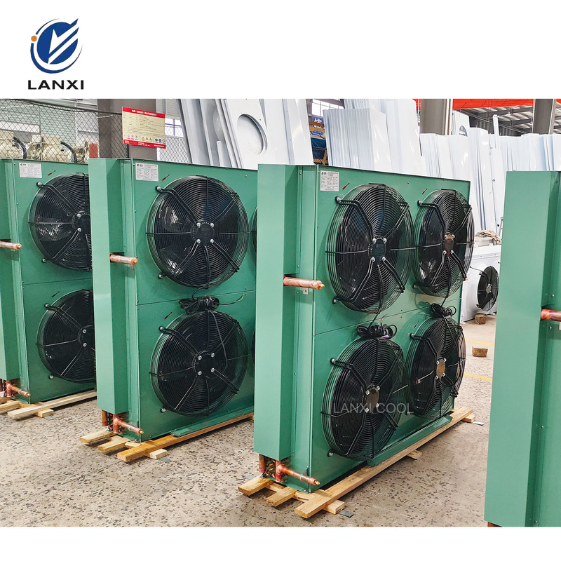 Side Blowing Condenser Coil  H Type Condenser Air Cooled Condenser For Condensing Unit Ice Machine