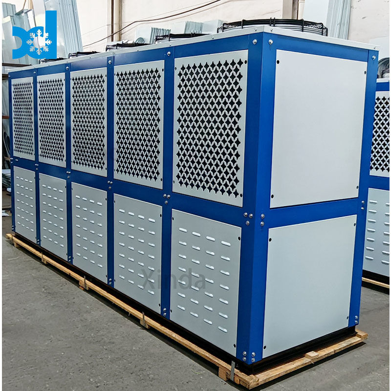 V Box Type Air Cooled Condenser Condensinig Unit for Cooling Unit Parts with V Type Heat Exchange Coil Refrigeration Unit