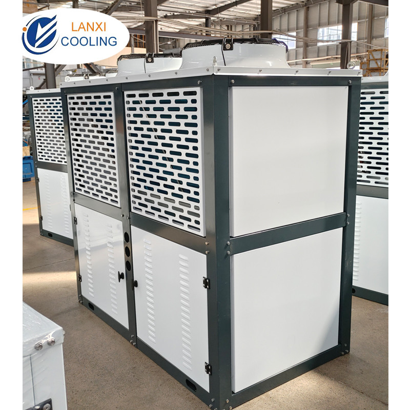 Condense Box Meat cold room refrigeration unit Box V/W Type Air Cooled Condenser ...